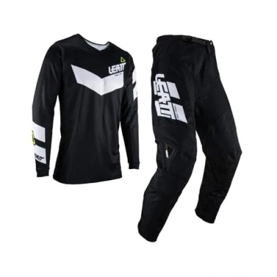 Image of Leatt 3.5 Ride 2023 Mot Jerseys and Pants Set Motocross, Balck/White, Small