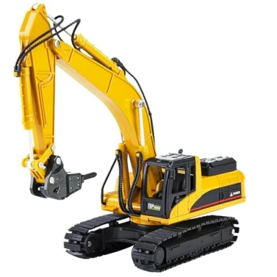 Image of VGEBY1 Excavator Model, Huina Construction Model Car Toy 1711 1:50 Alloy Engineering Vehicle