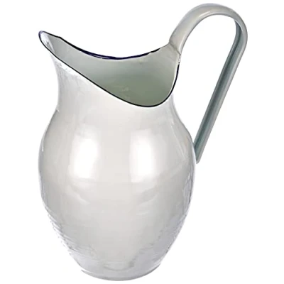 Image of Ibili Enamelled Steel Pitcher, White, 38 cm, 640