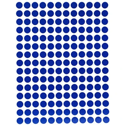 Image of Royal Green Sticker Dots (0.8 cm) 8mm Color Labels in Blue 2520 Pack