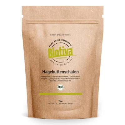 Image of Biotiva Rose Hip Shells Tea Organic 250g Bulk Packaging Price Advantage Bottled and Controlled in Germany (DE ÖKO 005)