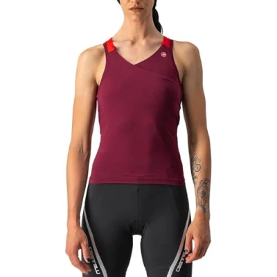 Image of CASTELLI 4522062 421 SOLARIS TOP Sweatshirt Women&#039;s Bordeaux/Red S