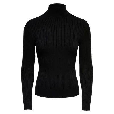 Image of ONLY Onlkarol ROLL NECK Jumper, Women&#039;s, Size: Small, Black
