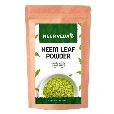 Image of Neemveda Neem Leaf Powder 100 Grams (Azadirachta Indica) for Eating, Naturally Grown, Premium Quality