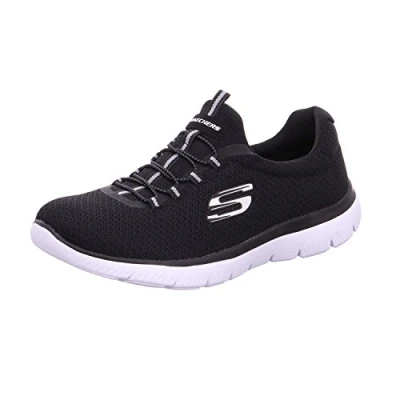 Image of Skechers Sport Summits Trainers black/white, Women&#039;s, Size: 4.5, Black/white Synthetics/textile