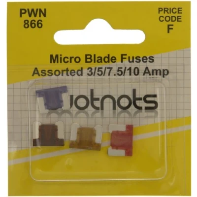 Image of Pearl PWN866 Assorted Micro Blade Fuses 3/5/ 7.5/10 A