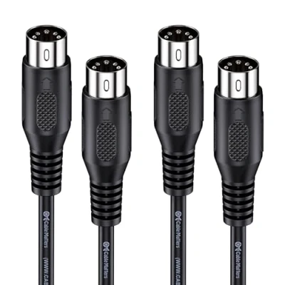 Image of Cable Matters 2 Pack 5 Pin DIN MIDI Cable, 0.9m