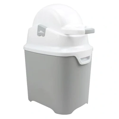 Image of Bebeconfort Odour Control Diaper Bin Size L, Nappy Bin, Anti Lid, Compatible With Any Liners, Holds Up to 30 Nappies, One Handed Usage, Conventient For Storage, Easy Clean, Grey