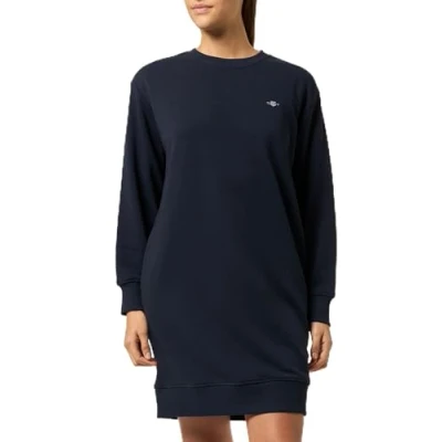 Image of GANT Shield Cneck Dress Day dress, Women&#039;s, Size: Large, Evening blue