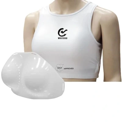 Image of WKF Karate Competition Approved Wacoku Ladies Chest Guard Protector (Medium)