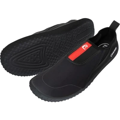 Image of CRESSI Kiwi Shoes Black/Red 40 Unisex shoe ideal for Water Sports and Walks in Wet Environments, at the Sea Beach, Black/Red,