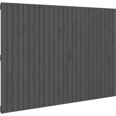 Image of vidaXL Wall Headboard Grey 159.5x3x110 cm Solid Wood Pine