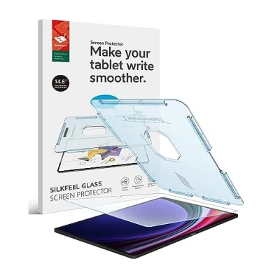 Image of BERSEM Silkfeel Screen Protector for Samsung Galaxy Tab S10 Ultra / S9 S8 14.6 inch 2023/2022 (Model:SM X900/SM X906), Tempered Glass, EZ Kit, Auto Alignment