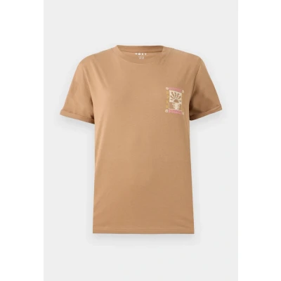 Image of Roxy Short Sleeved T Shirt OCEANREGULAR Poster Women&#039;s Brown XXS