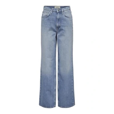 Image of ONLY Women&#039;s ONLHOPE ICON EX HW Wide DNM CRO305 NOOS Jeans, Medium Blue Denim, 31W x 32L