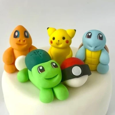 Image of Cake Topper Cartoon Party Decoration, Personalised Custom Name Fondant, Edible Icing, Great for Kids, birthday, Easy to Use