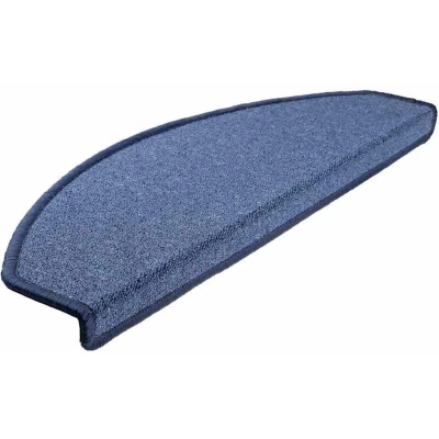 Image of vidaXL Stair Mats 30 pcs 65x24x4 cm Blue Half Round Large
