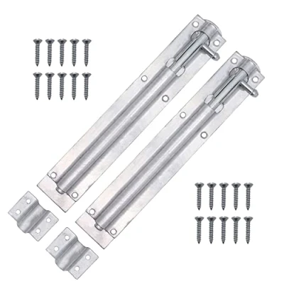 Image of EAI Heavy Duty Tower Bolt 10 Inch Galvanised Fixings Included Pack of 2
