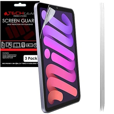 Image of TECHGEAR 3 Pack iPad Mini 7/6, (7th &amp; 6th Generation) Screen Protectors, Ultra CLEAR Protector Guard Cover Designed For 8.3&quot; 2024/2021