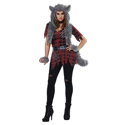 Image of Womens She Wolf Fancy Dress Costume Small