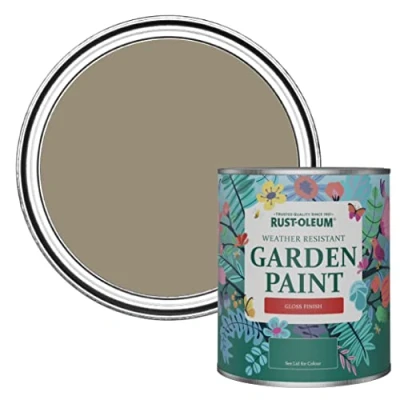 Image of Rust Oleum Brown Mould Resistant Garden Paint In Gloss Finish Cafe Luxe 750ml Fence Paint, Shed