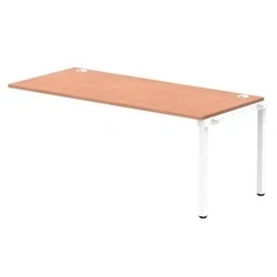 Image of Impulse Bench Single Row Ext Kit 1800 White Frame Desk Beech