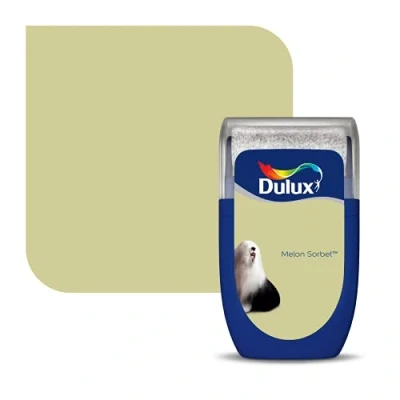 Image of Dulux Walls &amp; Ceilings Tester Paint, Melon Sorbet, 30 ml