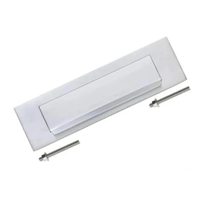 Image of TERF® 250mm X 75mm Traditional Type Silver Letter Postal Plate Gravity Aluminium (10&#039;&#039; 3&#039;&#039;) Box Cover including Fixing Screw