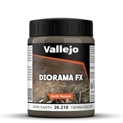 Image of Vallejo Model Acrylic Color 200 ml Stone Textures Dark Earth