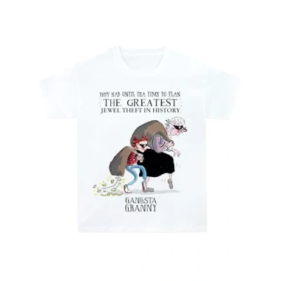 Image of The World Of David Walliams T Shirt for Boys Short Sleeve Book Day Tops White 9 11 Years