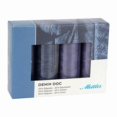 Image of Mettler Doc No.75 Kit thread pack, Denim Blue