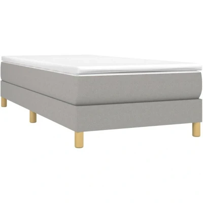 Image of vidaXL Bed Frame without Mattress Light Grey 90x200 cm Fabric