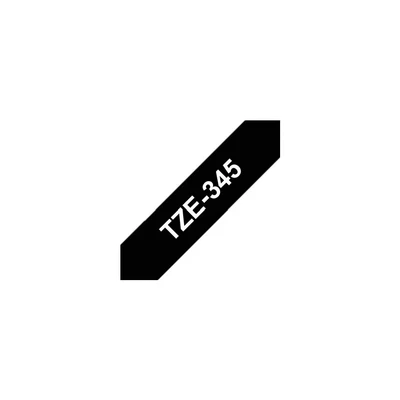 Image of Brother P Touch TZe Laminated Tape 18mm x 8m White on Black TZE345