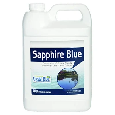 Image of Sanco Industries Lake &amp; Pond Colorant, Crystal Blue And Black Out Combination Sapphire 1 Gallon