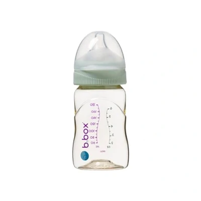 Image of b.box 180ml PPSU Bottle for Breastfed Babies Anti Colic Silicone Teat, Dishwasher and Steriliser Safe, Sage