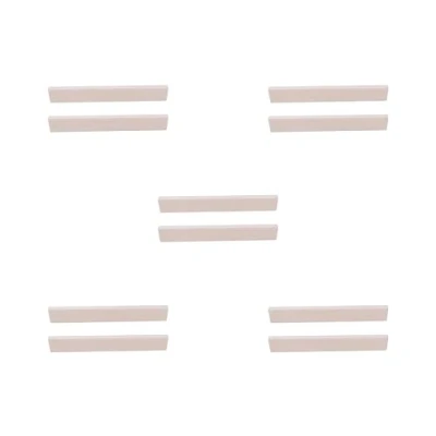 Image of 5 set 2xBlank Guitar Saddle White 80x3x10mm for Electric Acoustic Classical