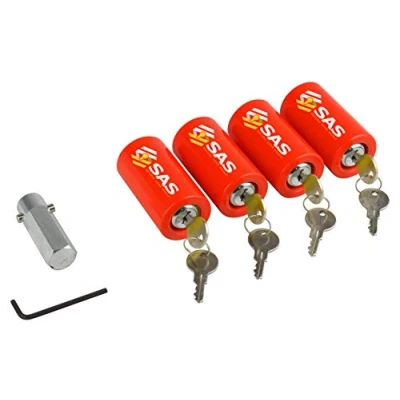 Image of Caravan Corner Steady Leg Locks 4 (Quad) Pack Keyed Alike