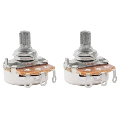 Image of Musiclily Metric Full Size 15mm Split Shaft Pots A500K Guitar Potentiometers (2 Pieces)