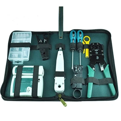 Image of NUZAMAS Ethernet LAN RJ11 RJ45 CAT5 Cable Tester Network Analyzer Wire Crimping Crimper Stripper Tool Kit Screwdriver Punch Down Networking Tools Set