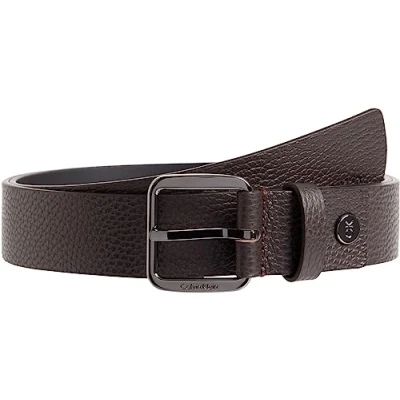 Image of Calvin Klein Men Belt Concise 3.5 cm Leather, Brown (Dark Pebble), 115