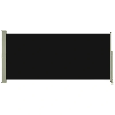 Image of vidaXL Patio Retractable Side Awning 140x300 cm Black