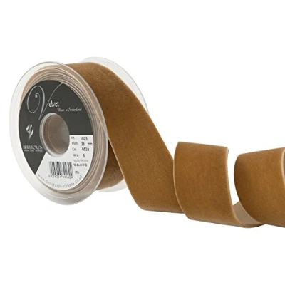 Image of Berisfords Velvet Ribbon, Nuss, 10.2 x 4.5 cm