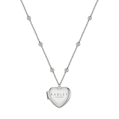Image of RADLEY Ladies Silver Plated Bobble Chain Heart Locket Necklace RYJ2329S