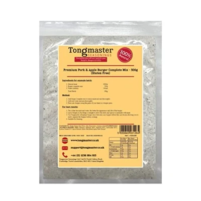 Image of Premium Pork &amp; Apple Burger Complete Mix 500g (Gluten Free)