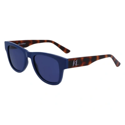Image of Karl Lagerfeld Unisex KL6088S 400 Sunglasses Plastic Blue Squared