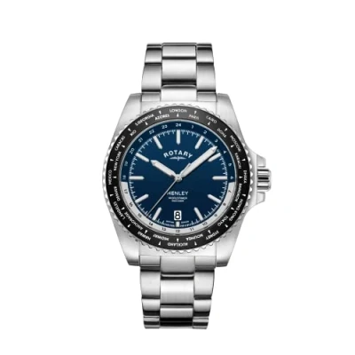 Image of Rotary World Timer Men&#039;s Blue Watch GB05370/88