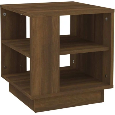 Image of vidaXL Coffee Table Brown Oak 40x40x43 cm Engineered Wood