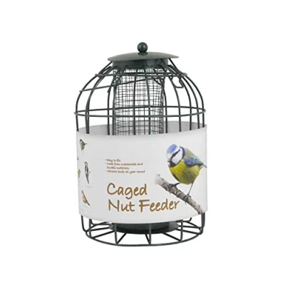 Image of Green Jem Caged Wild Bird Feeder (Nut Feeder)