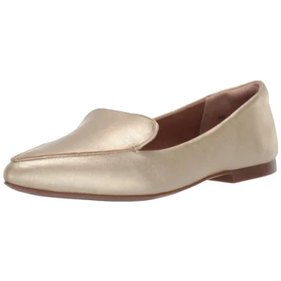 Image of Amazon Essentials Women&#039;s Loafer Flat, Gold, 5 UK