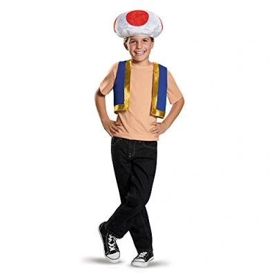 Image of DISGUISE Nintendo Super Mario Bros Toad Costume Kit Child